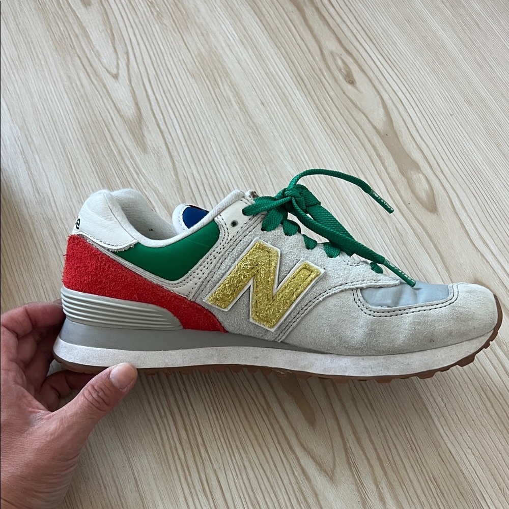 New Balance 574 x STAUD Limited Edition Multicolor Sneakers. Women 7/Men 5.5 - Picture 4 of 8